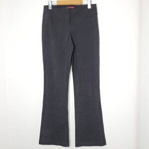 Vintage Liquid Women's 90s Black Flat Front Y2K Striped Flare Leg Pants Size 7